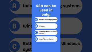 SSH can be used in only [upl. by Budd]