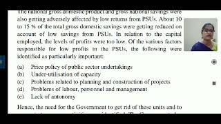 disinvestment in public enterprises economies of public enterprises lecturer7unit3 b com [upl. by Eri]