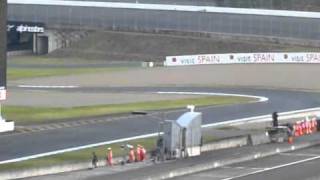 2010 Motogp Japan GP FP1 26 pedrosa crashMOV [upl. by Feltie404]