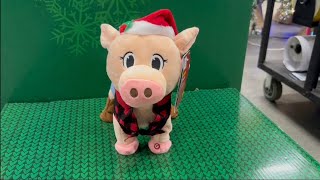 Gemmy Animated Christmas Darling Dancing Country Pig [upl. by Nnylav261]