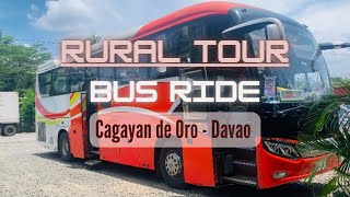 RURAL TOUR BUS RIDE l Cagayan de Oro  Davao Philippines [upl. by Dowdell133]