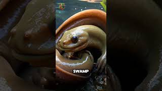 Crazy Creature Amphiuma nature wildlife facts shorts status amphibia sea [upl. by Yruj]