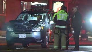 Major Injury Auto vs Pedestrian crash in Martinez Calif Sunday [upl. by Ecinhoj152]