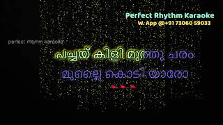 Pachchaikili Muthucharam  Karaoke  Malayalam [upl. by Rudolph526]