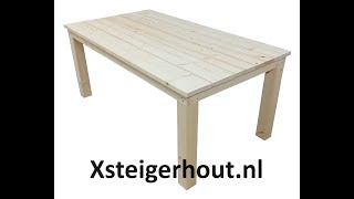 Steigerhout tafel maken [upl. by Drusilla]