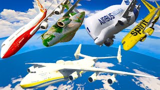 GTA V Civil Aircraft Plane Pack Flying to Space Best Extreme Longer Crash and Fail Compilation [upl. by Lough623]