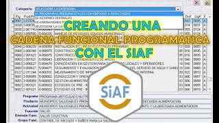 CREANDO UNA CADENA FUNCIONAL PROGRAMÁTICA  SIAF 2020 [upl. by Eegnat]