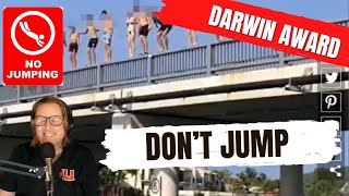 DARWIN AWARD  dont jump off of this bridge [upl. by Kwarteng]