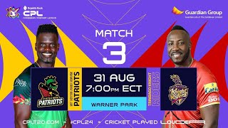 LIVE  St Kitts amp Nevis Patriots vs Trinbago Knight Riders  CPL 2024 [upl. by Ursel438]