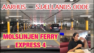 MOLSLINJEN EXPRESS 4 FAST FERRY FROM AARHUS TO SJÆLLANDS ODDE [upl. by Sadinoel749]