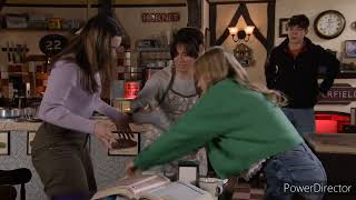 Coronation Street  Amy Spills Coffee On Her Laptop 28th April 2023 [upl. by Retsevlys]