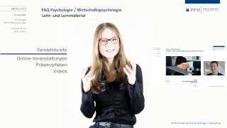 Lehr und Lernmaterial im Fernstudium Psychologie Wirtschaftspsychologie [upl. by Moskow]