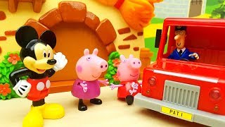 PEPPA PIG IL POSTINO PAT TOPOLINO NONNO CANE  il nuovo autolavaggio di Topolino piace a tutti [upl. by Anaiad759]