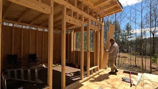 Man Builds Amazing Off Grid Cabin In The Woods FULL BUILD TIME LAPSE [upl. by Akimehs873]