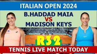 Haddad Maia vs Madison Keys  wta rome 2024 [upl. by Farhi716]