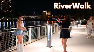 Night in Chicago RiverWalk on Sunday  July 14 2024  4k Video [upl. by Blondy]