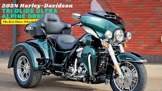 2024 HarleyDavidson Tri Glide Ultra Alpine Green  The Best ThreeWheeled Tourer [upl. by Hteboj]