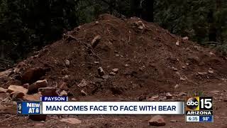 A Payson man speaks after coming face to face with a bear at his home [upl. by Ulrika]