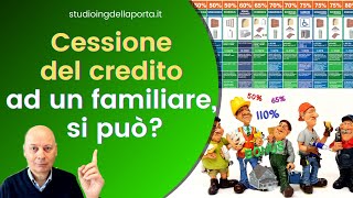 Cessione del credito ad un familiare si può fare [upl. by Vasilis438]