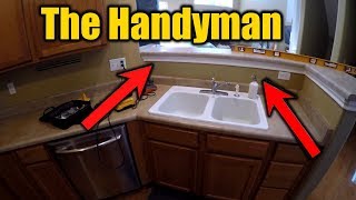 How To Cut Down A Split Level Kitchen Counter top  THE HANDYMAN [upl. by Nnaear]