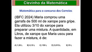 Correios  IBFC  Matemática  Frações [upl. by Luzader76]