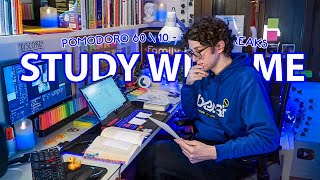 STUDY WITH ME LIVE  12 HOURS ✨ Harvard Student Rain sounds Pomodoro 60 OneMonthStudyChallenge [upl. by Bil861]