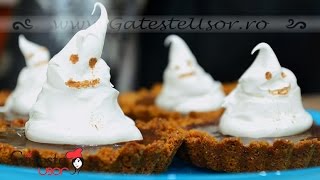 Reteta de Tarte cu Ciocolata si Fantome din Bezea pentru Halloween [upl. by Genia]