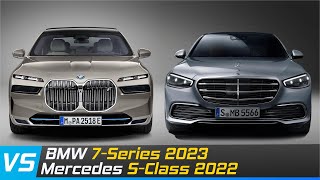 BMW 7Series 2023 Vs Mercedes SClass 2022  Design amp Dimensions Comparison [upl. by Winfield898]