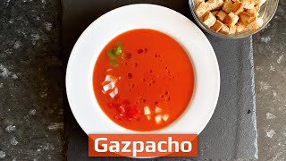 Authentic andalusian Gazpacho recipe Spanish Gazpacho soup recipe [upl. by Wenonah]