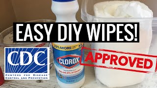 Homemade Disinfectant Wipes CLEANING HACKS  Andrea Jean [upl. by Joub414]