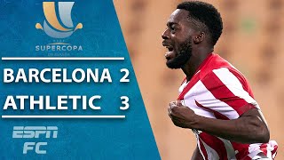 Athletic Bilbao pull off EPIC comeback vs Barcelona to win Spanish Supercopa  ESPN FC Highlights [upl. by Alikee]