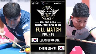 FULL MATCH LEE Choongbok  CHO Keonhwi  PBA R16  SY Hanoi Open 2024 [upl. by Ynots]