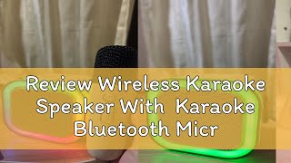 Review Wireless Karaoke Speaker With Karaoke Bluetooth Microphone K12 Home KTV Karaoke Machine RGB [upl. by Ecirpac]