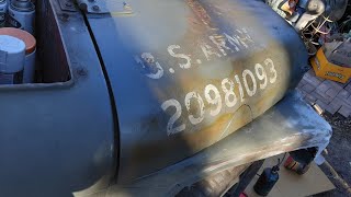 NNKH 1952 Willys M38a1 Jeep hood number preservation 2 clear coat part 8 1152023 [upl. by Kosak]