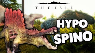 The Isle Realism  OFFICIAL HYPO SPINO REVEAL THREATEN ROAR NEW HYPO REX ALLO NESTING  Gameplay [upl. by Gosnell]