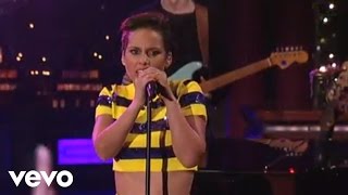 Alicia Keys  Girl On Fire Live on Letterman [upl. by Annahsohs334]