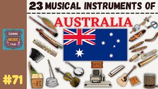 23 MUSICAL INSTRUMENTS OF AUSTRALIA  LESSON 71  LEARNING MUSIC HUB [upl. by Aicatsanna]