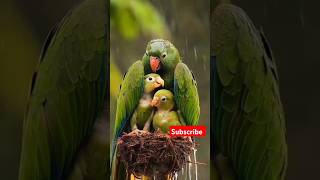 Parrot mother Loveviralvideos shorts [upl. by Einhapets]