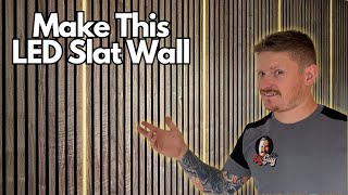 How to Install Slat Wall Panels With LED Lighting Built in [upl. by Drahsar]