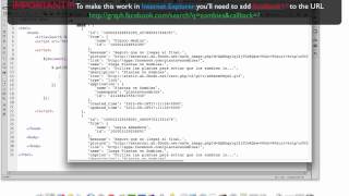 215 Basic jQuery Script to Retrieve JSON Data from Facebook Graph API [upl. by Yehtomit270]