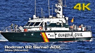 Rodman 82 Semar A02 at Altea 4K [upl. by Pantia]