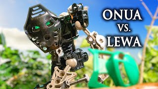 Onua vs Lewa  BIONICLE Stop Motion [upl. by Tomchay227]