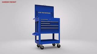 US General 5 Drawer Cart  Harbor Freight [upl. by Romilly]