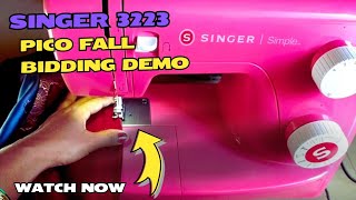 pico fall demo on singer simple 3223 sewing machine fall bidding [upl. by Piscatelli]