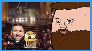 IBAI charla con MESSI en la Gala del BALON DE ORO [upl. by Ynattir]