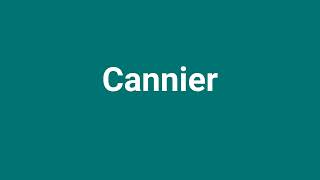 Cannier Meaning and Pronunciation [upl. by Cayla]