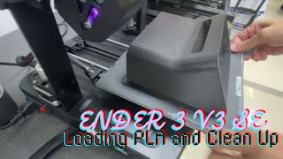 Ender 3 V3 SE Loading PLA And Print Clean Up In Chinese [upl. by Haidebez273]