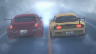 Keisuke Overtakes Ikeda in the Fog Initial D Fifth Stage [upl. by Stricklan]