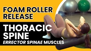 Foam Roller Release Thoracic Spine Errector Spinae Muscles [upl. by Ainollopa]