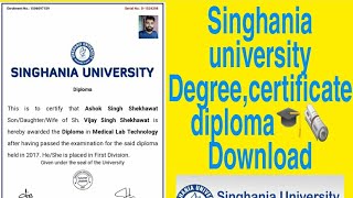 Degree Downloadsinghaniauniversity [upl. by Vinay]